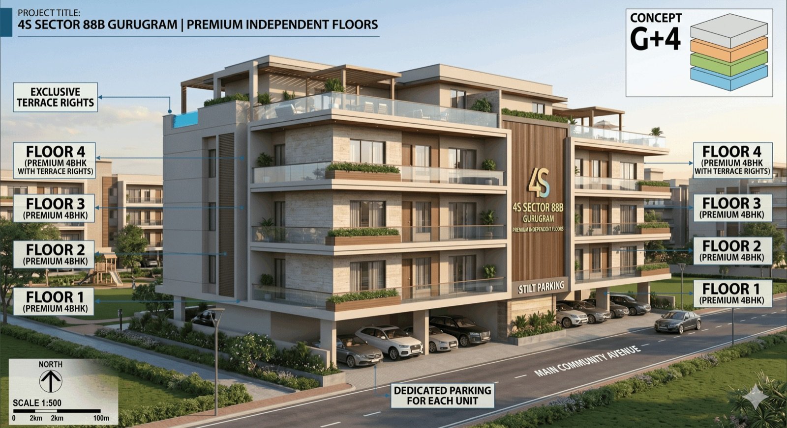 4S Sector 88B facade